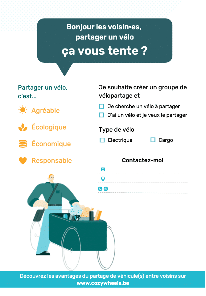 Flyer vélo pour le carsharing